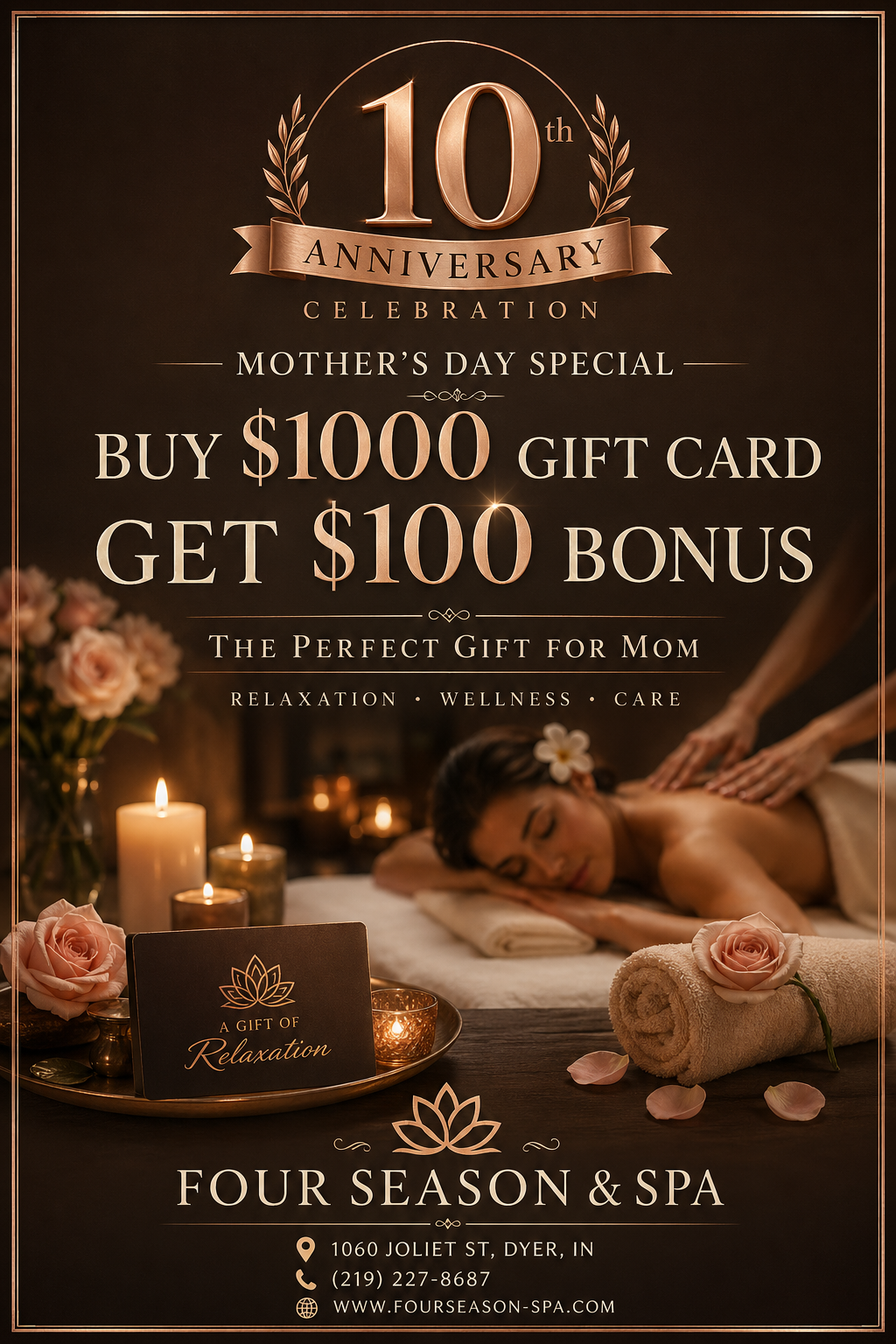 10th Anniversary Mother's Day Gift Card Bonus